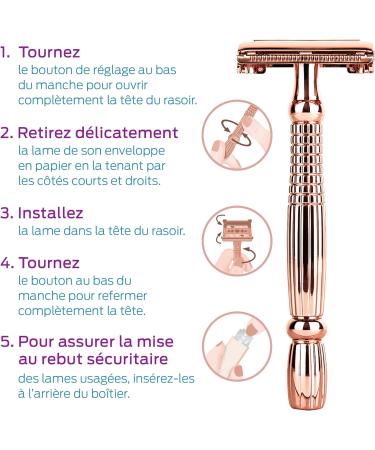 Schick Hydro Silk Rose Gold Double Edge Safety Razor + 10 Blades - Buy Online on GoSupps.com