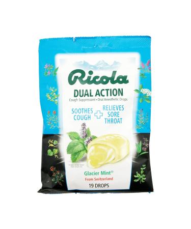 Ricola Extra Strength Cough Suppressant Drops Glacier Mint 19 Drops