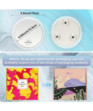 6 Inch 20X Magnifying Mirror with Suction Cups - Portable Vanity Travel Mirror for Home/Hotel - Clear Transparent - Perfect Gift for Women - Buy Online on GoSupps.com