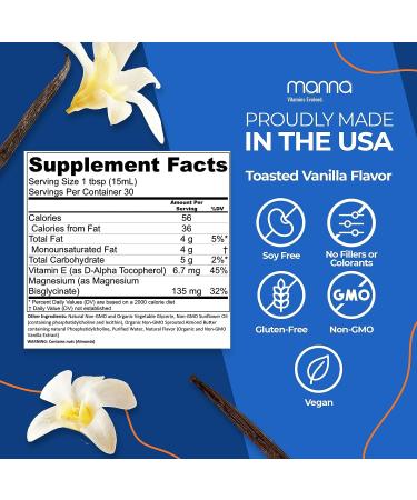 Manna Liposomal Magnesium Liquid for High Absorption - Nanofuse Magnesium Supplement for Women & Men - Buy Online on GoSupps.com