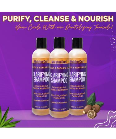 Gold Banner Beauty MOISTURCURL Clarifying Shampoo - 8oz | Deep Cleansing Vegan & Cruelty-Free Formula for Volume & Shine | Remove Buildup & Dullness International Shipping Available - Buy Online on GoSupps.com