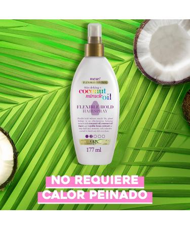 OGX Coconut Miracle Oil Flexible Hold Hairspray 6.0 Fl Oz 6 Fl Oz (Pack of 1) - Buy Online on GoSupps.com