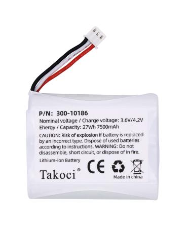 Replacement Battery 300-10186 for ADT Command Smart Security Panel 7500mah 3.6V 27Wh