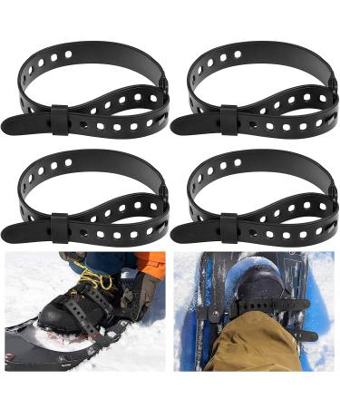 Adnee 4 pieces of snowshoe belt set-45.7 cm adjustable ski boot wraps ties-multi-purpose snowstery replacement straps for women men young people children snowshoe bonds