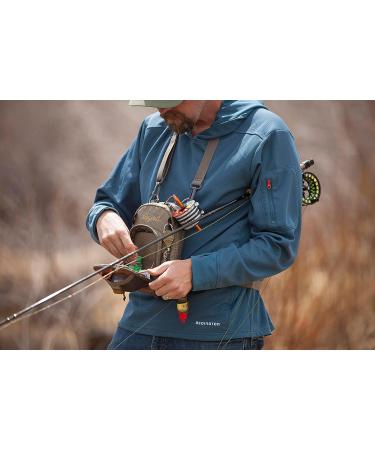 Fishpond San Juan Vertical Fly Fishing Chest Pack Bag - Padded Neck Strap, Saddle Brown - Buy Online on GoSupps.com