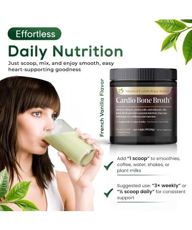 Cardio Bone Broth Premium Beef Broth Powder with Collagen Peptides - Heart-Supportive Nutrients Antioxidants & Protein Powder - Vanilla Flavored Bone Broth Powder - Organic Beef Bone Broth - Buy Online on GoSupps.com