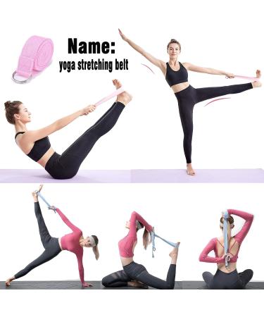 Keefee 11-Piece Yoga Starter Set | Beginner Yoga Accessories Kit with Fitness Pilates Ring, Stretch Belt, Foam Blocks, Strap, Socks - Pink - Buy Online on GoSupps.com