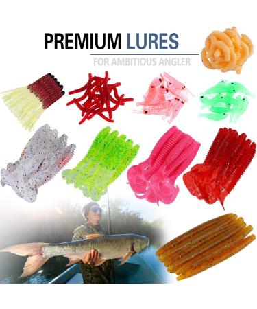 PLUSINNO Fishing Lures Tackle Set - 302Pcs Kit Including Crankbaits, Spinnerbaits, Plastic Worms, Jigs, Topwater Lures, Tackle Box - Ultimate Gear Set for Anglers - Buy Online on GoSupps.com