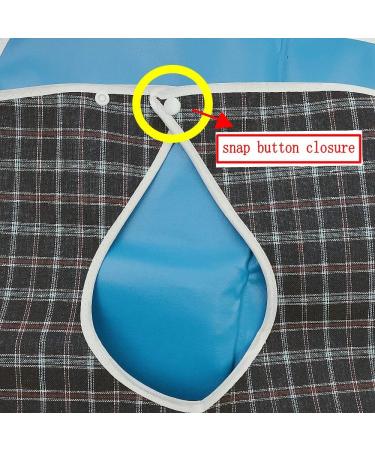 JZK Long Waterproof Feeding Bib for Elderly & Disabled - Washable Adult Dribble Bib for Stroke Patients | Large Size - Buy Online on GoSupps.com