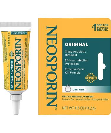 Neosporin Antibiotic Ointment with Bacitracin Zinc for Wound Care - 0.5 oz - Buy Online on GoSupps.com
