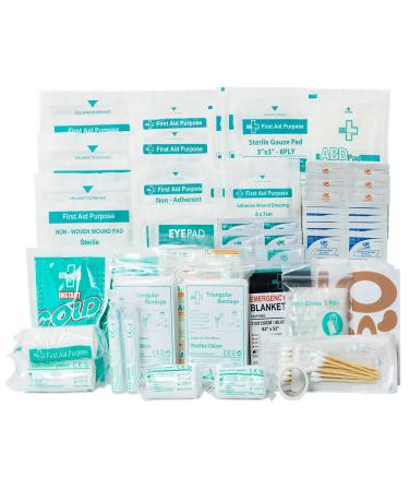 160 Piece First Aid Kit Bag Refill Kit - Includes Eyewash, Instant Cold Pack, Bandages,Emergency Blanket, Moleskin Pad,Gauze - Extra Replacement Medical Supplies for First Aid