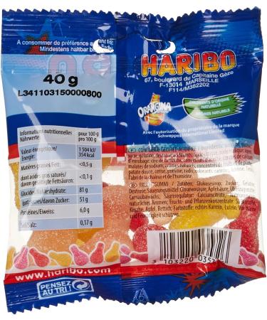 Haribo Orangina Pik Jelly Candy 40g x 30 Sachets - Buy Online on GoSupps.com