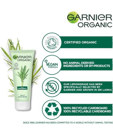 Garnier Organic Lemongrass Daily Face Moisturiser Refreshing And Hydrating Day Cream Combination And Normal Skin 50 Ml - Buy Online on GoSupps.com