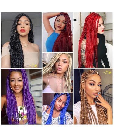 WacanDan Pre Stretched Braiding Hair 26 Inch 3 Packs Natural Black Crochet Braids Extensions - Buy Online on GoSupps.com