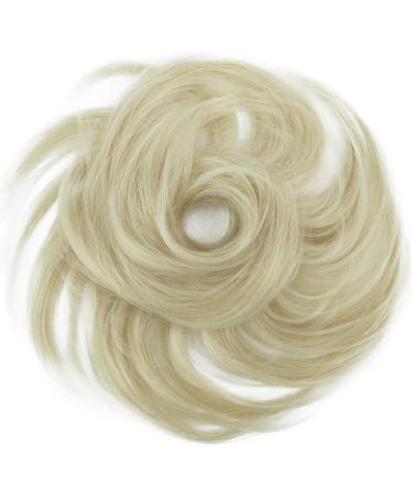 CAISHA by PRETTYSHOP Synthetic Fiber Hairpiece Scrunchie Updo in Platinum Blonde #613 - G16B - Buy Online on GoSupps.com