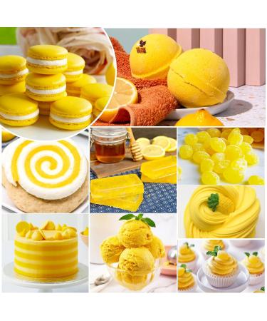 Liquid Food Coloring - 160ml Sugar-Free Concentrated Color for Cakes Baking & DIY - Perfect for Macarons Cookies Drinks & Easter Eggs (Lemon) - Buy Online on GoSupps.com