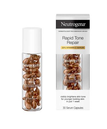 Neutrogena Rapid Tone Repair Vitamin C Serum Capsules - 20% Formula | 30 Count - Buy Online on GoSupps.com