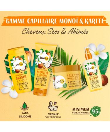 LOVEA - Shampoo - Mono & Shea - Cleans Nourishes & Repairs - Dry and Damaged Hair - 95% Natural Origin - Silicone Free - Sulfate Free - Made in France - 250 ml - Buy Online on GoSupps.com