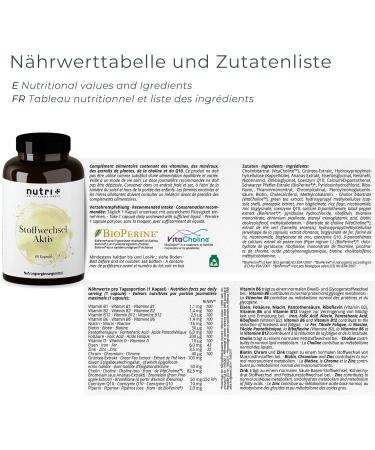 Metabolism Active Formula - 60 Capsules | Natural Metabolic Support from Nutritionists | No Additives International Shipping - Buy Online on GoSupps.com