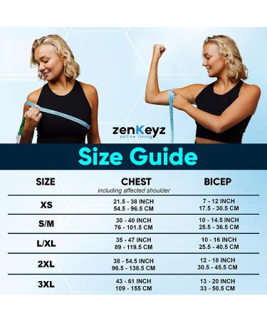 ZENKEYZ Copper Shoulder Brace - Compression Recovery Support for Men & Women - Torn Rotator Cuff, Tendonitis, Dislocation, Pain Relief - Black, S/M - Buy Online on GoSupps.com