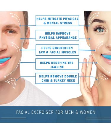 JawFlex Jawline Exerciser for Women & Men - Facial Fitness Tool for TMJ Relief, Double Chin Reduction & Facial Toning - Buy Online on GoSupps.com