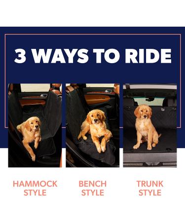 Waterproof Dog Back Seat Cover Protector - Scratchproof Nonslip Hammock for Cars & SUVs - Durable Pet Seat Cover Against Dirt and Fur - Black Standard - Buy Online on GoSupps.com