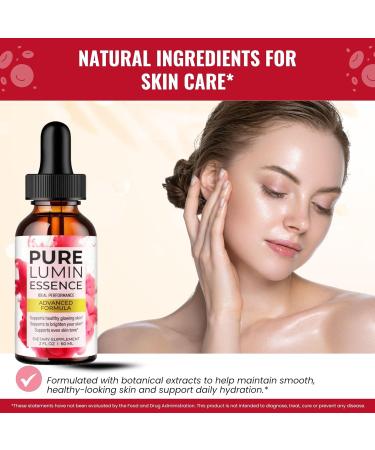 Pure Lumin Essence Drops - Official PureLumin Liquid Skincare Formula with Natural Ingredients Premium Skin Support for Dark Spots Radiance & Healthy Glow Pure Lumin Reviews Drops (5 Pack) - Buy Online on GoSupps.com