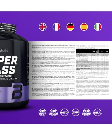 Buy Biotechusa Hyper Mass - Gluten-Free Mass Gainer with Carbs & Protein Micronized Creatine Salty Caramel 2.27 kg - Best for Muscle Gain - Buy Online on GoSupps.com