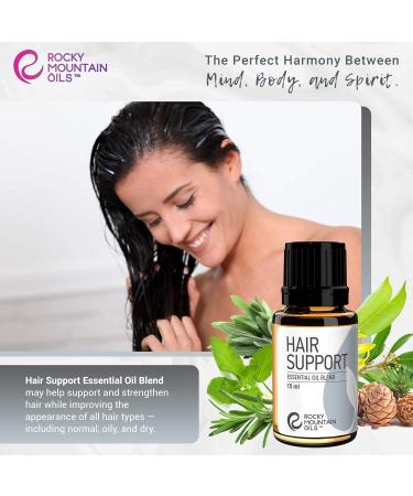 Rocky Mountain Oils Hair Support Essential Oil Blend | 100% Pure Natural Aromatherapy for Hair Growth & Home Cleaning - 15ml - Buy Online on GoSupps.com