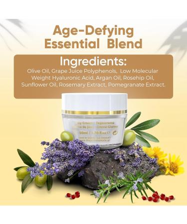 Buy Anti-Aging Day Cream with Olive Oil & Argan - 50X Hydration - International Shipping - 1.7 fl oz - Buy Online on GoSupps.com