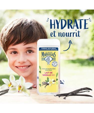 The Little Marseillais | Extra Soft Shower Cream Organic Vanilla Milk Pack of 3 x 650 ml - Buy Online on GoSupps.com