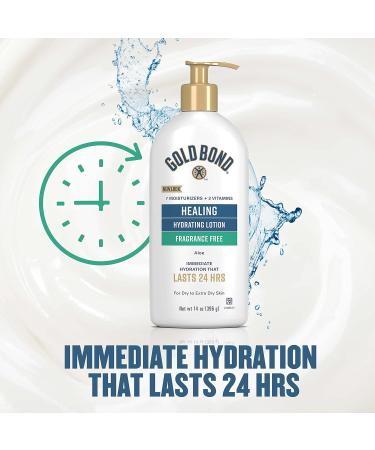 Gold Bond Healing Skin Therapy Lotion with Aloe 14 oz - Fragrance Free, Non-Greasy, Hypoallergenic - Buy Online on GoSupps.com