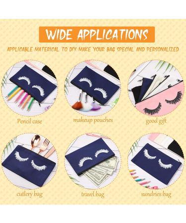 30 Pieces Eyelash Makeup Bags - Canvas Cosmetic Travel Pouches for Women and Girls in 5 Colors - Buy Online on GoSupps.com