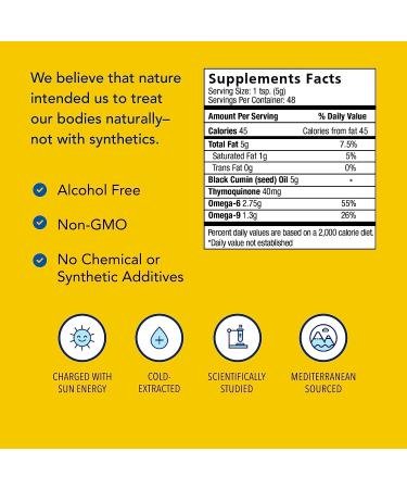 NORTH AMERICAN HERB & SPICE Black Seed Oil - 8 fl. oz. - Cardiovascular and Digestive Support with Oregano Oil - Non-GMO - 48 Servings - Buy Online on GoSupps.com