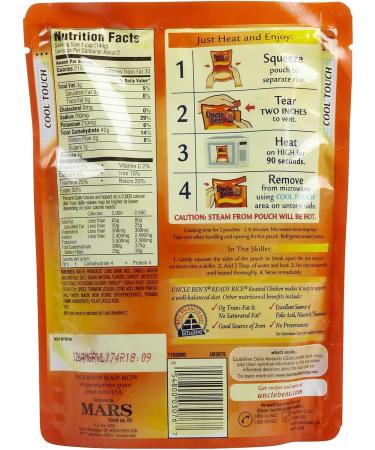 Uncle Ben's Roasted Chicken Ready Rice Pouch 8.8 oz 3 pk - Buy Online on GoSupps.com