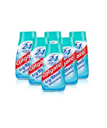 6x Colgate 2 in 1 toothpaste and mouthwash icy whitening 100 ml travel size