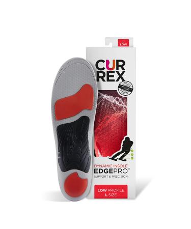 CURREX EdgePRO Insole - Men Women & Youth Dynamic Support Insole - Shock Absorption Cushioning Anatomic Support & Super Grip - for Cross-Country Skiing Downhill Skiing & Snowboarding