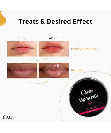 Oshea Cosmetics Lip Scrub 30 Ml / 1 Oz Exfoliating & Hydrating Gentle Formula 100% Pure Honey Shea Butter Coconut Oil For Dry Lips Removes Dead Skin Suitable for Lip Types - Buy Online on GoSupps.com