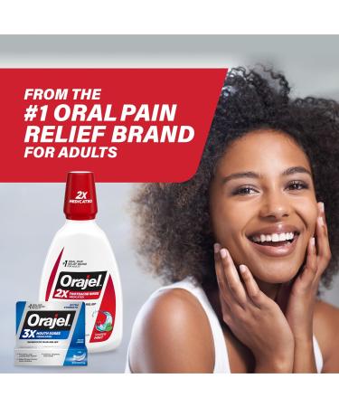 Orajel Rescue Relief Pen with Menthol Cooling Gel for Instant Pain Relief of Tooth & Gum, Mouth Sores, Braces and Denture Irritation, Touch-Free Silicone Applicator, 0.07 oz (2-Pack) 0.07 Ounce (Pack of 2) - Buy Online on GoSupps.com