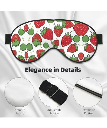 Buy SSIMOO Strawberry Pattern Ultra-Soft Light-Blocking Eye Mask for Restful Sleep - International Shipping Available - Buy Online on GoSupps.com