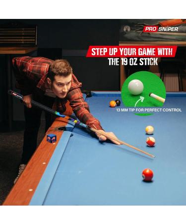 ProSniper Pool Cue Set - 4 Canadian Maple Wood Cues with Chalk - Durable & Unique Design for Professional Billiard Players - Buy Online on GoSupps.com