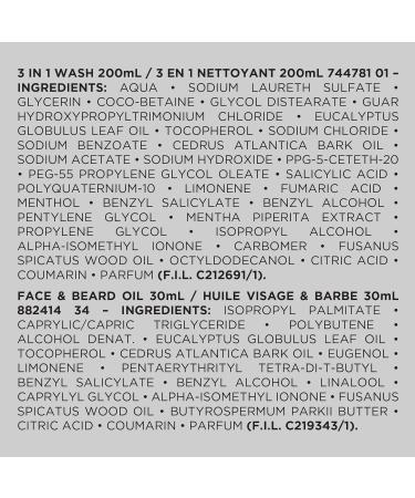 L'Oreal Paris Men Expert Barberclub Kit with Beard Oil 3 in 1 Face Wash beard Wash and Shampoo for Men with Cedarwood Essential Oil Full Size Products 2 Count Beard Oil + 3-in-1 Wash Kit - 2 Count - Buy Online on GoSupps.com