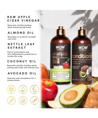 Wow Skin Science Apple Cider Vinegar Shampoo & Conditioner Kit - 2 Piece Haircare Set - Buy Online on GoSupps.com