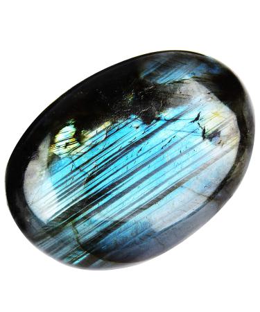 June&Ann Natural Labradorite Palm Stones Healing Gemstone Therapy Worry Crystal Stones for Meditation Chakra Balancing Collection Irregular Shape