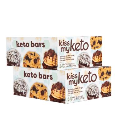 Kiss My Keto Protein Bars 36-Pack – Chocolate Keto Bars Variety Pack – 18g MCTs 1g Sugar 3g Net Carbs Keto Snack Bars – Keto Food Protein Bars Low Sugar Low Carb – Keto Chocolate Meal Replacement Bar Variety Pack 36 Count …