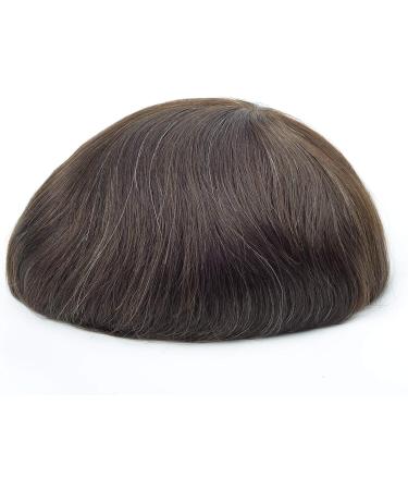 Lordhair Toupee Hairpiece for Men 0.06mm Thin Skin V-looped Human Hair 8x10 Inch Light Medium Density Hair Replacement System - Buy Online on GoSupps.com
