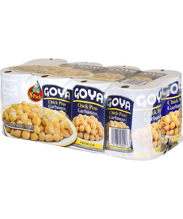 Goya Foods Chick Peas Garbanzo Beans 15.5oz (Pack of 8) - Quality and Quantity Combined! - Buy Online on GoSupps.com