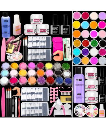 Acrylic Nail Kit, Nail Kit Set Professional Acrylic With Everything, Glitter Nails Powder and Liquid for Acrylic Nails Extension Beginner