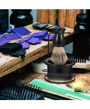 Frcolor Beard Care Set - Razor Brush Kit & Organizer for Men | Shaving Bowl & Shell Holder | ABS Black | International Shipping - Buy Online on GoSupps.com