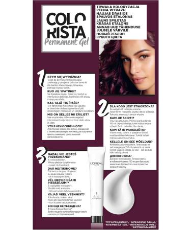 Loreal Colorista Permanent Gel Hair Dye Dark Purple 60 ml - Buy Online on GoSupps.com